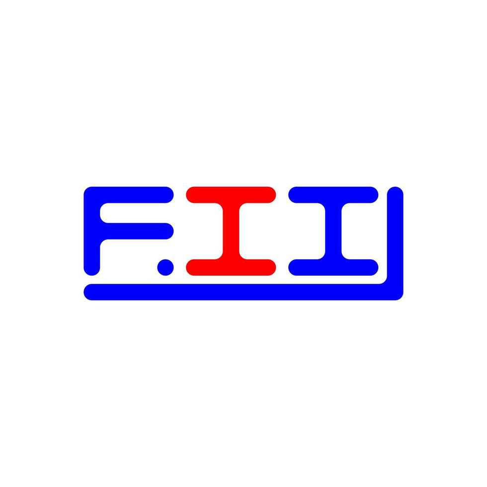 FII letter logo creative design with vector graphic, FII simple and modern logo.