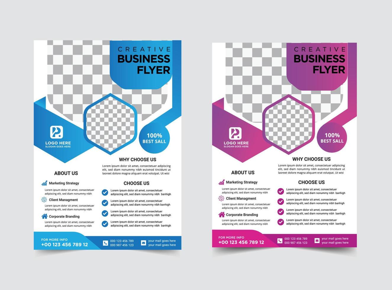 Professional Flyer  template design vector illustration