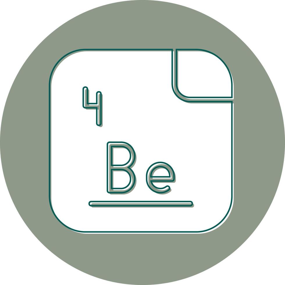 Beryllium Vector Icon