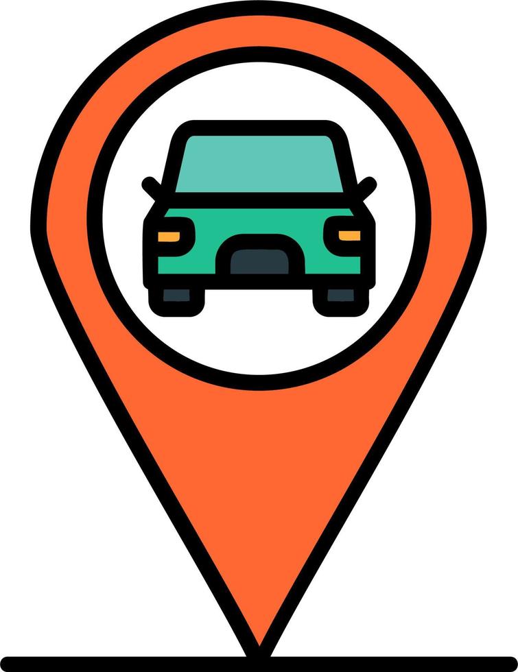 Car Location Vector Icon