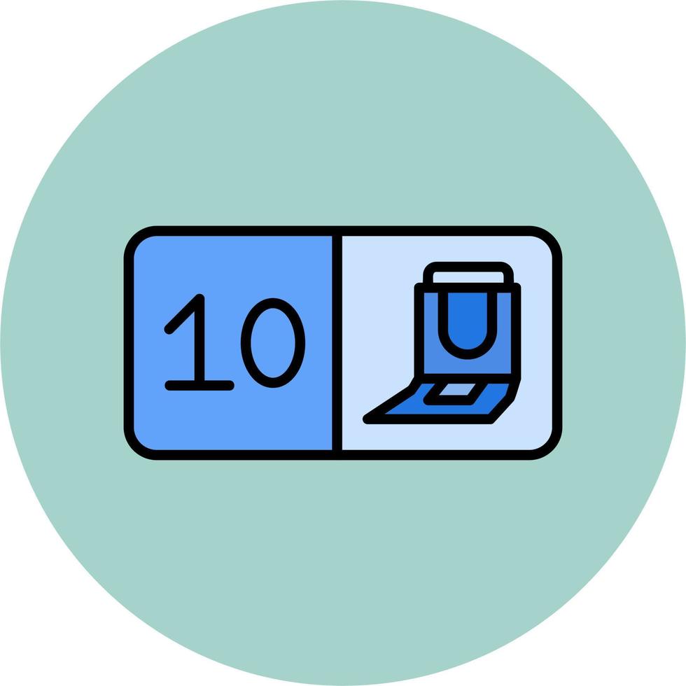 Seat Number Ten Vector Icon