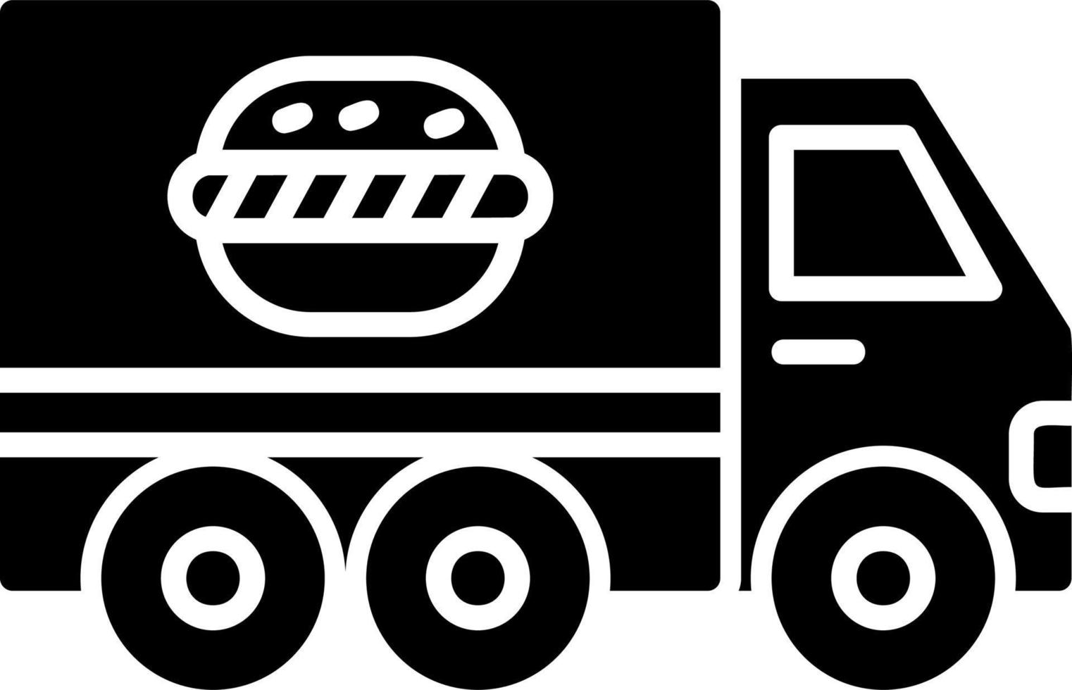 Food Delivery Truck Vector Icon