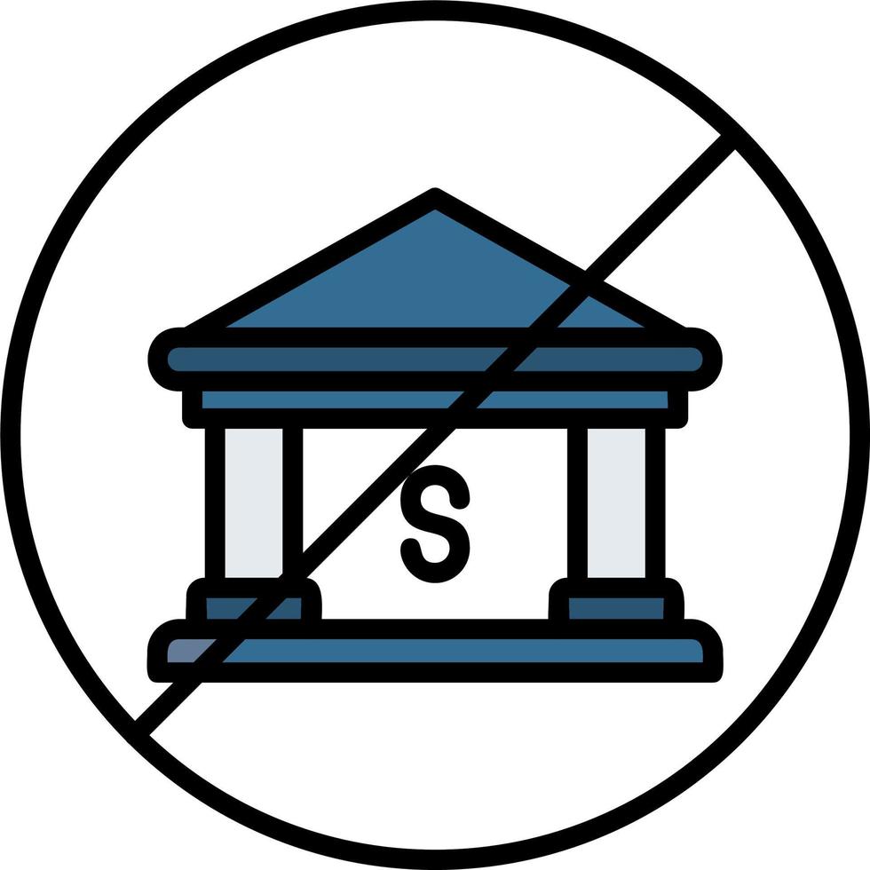 No Bank Vector Icon