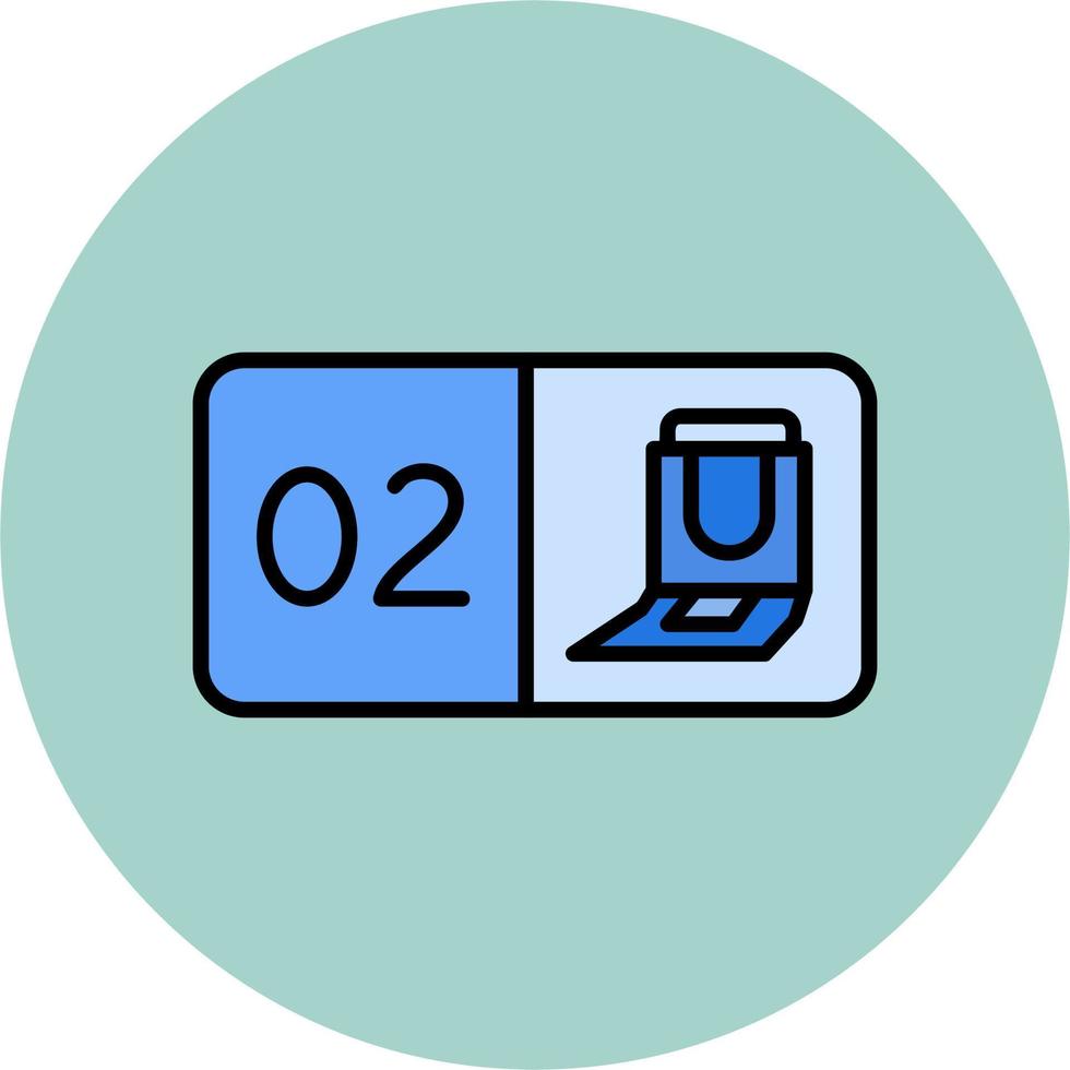 Seat Number Two Vector Icon