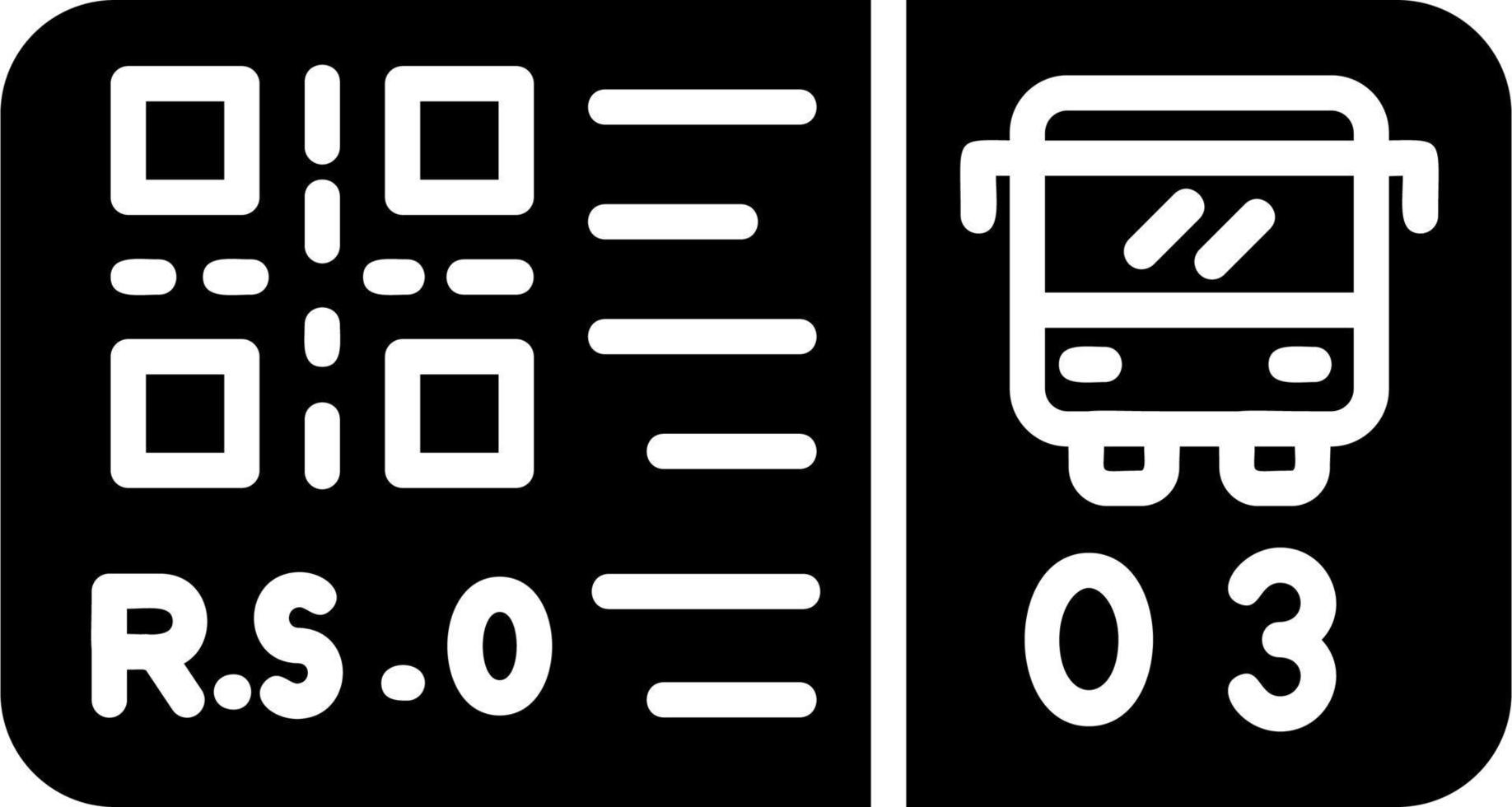 Bus Ticket Vector Icon