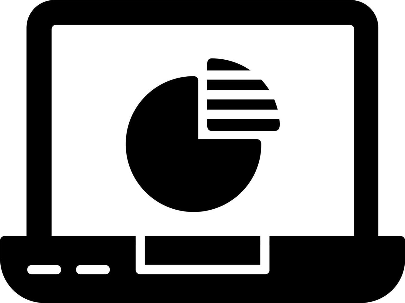 icono de vector de gráfico circular