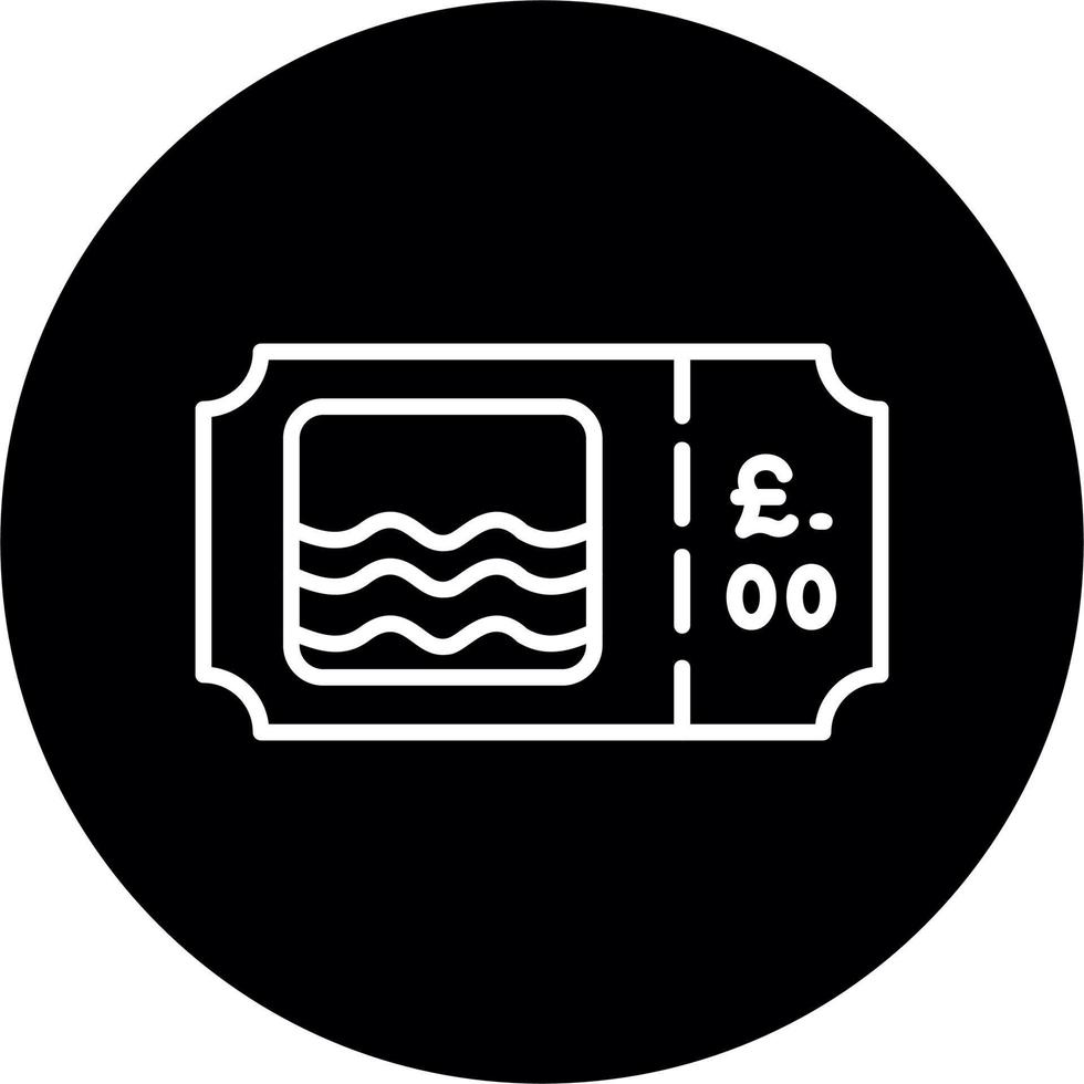 Lake Ticket Vector Icon