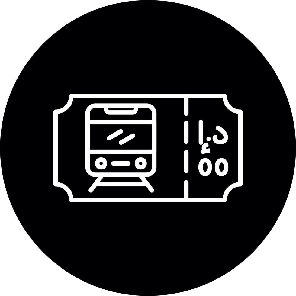 Metro Ticket Vector Icon