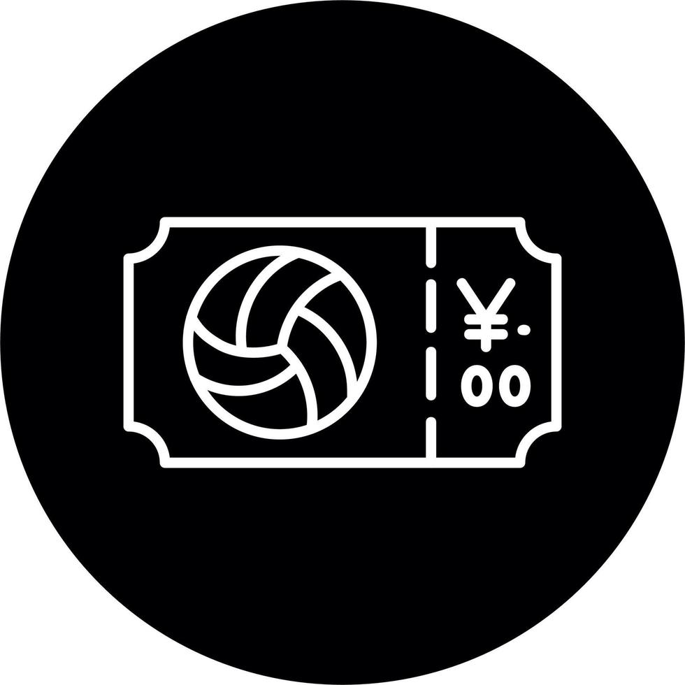 icono de vector de pelota de voleibol