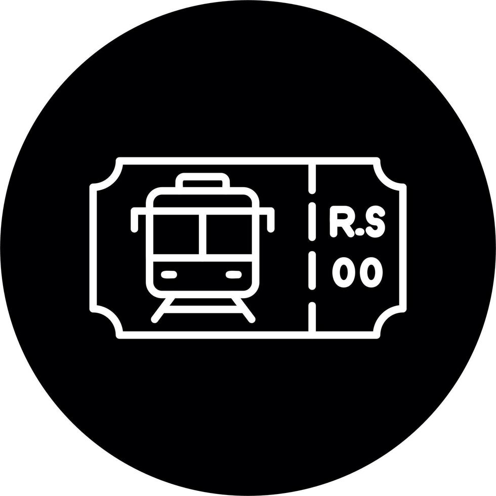 Train Ticket Vector Icon