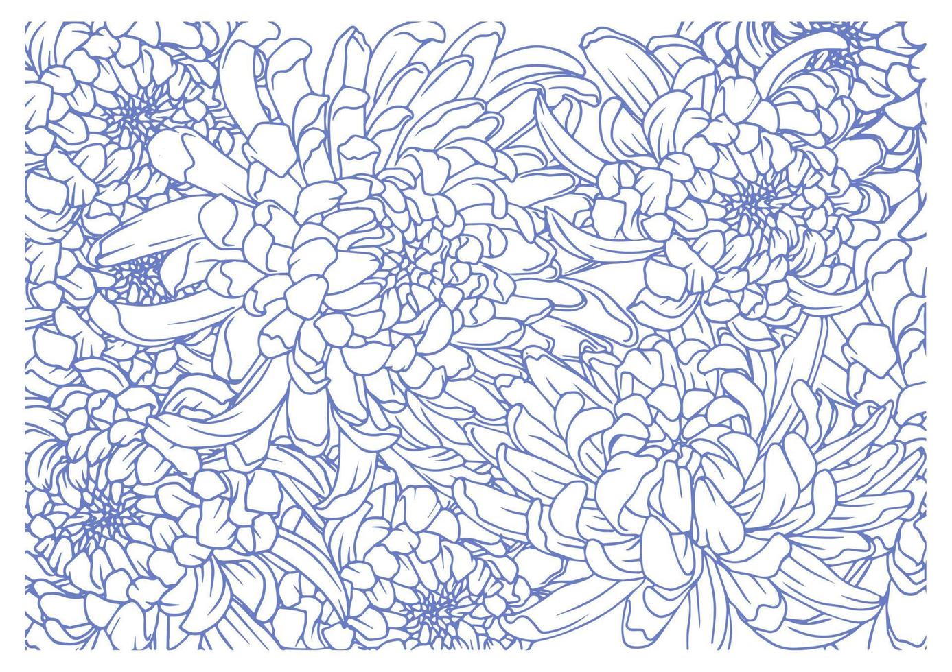 mano dibujado crisantemo flor modelo antecedentes vector