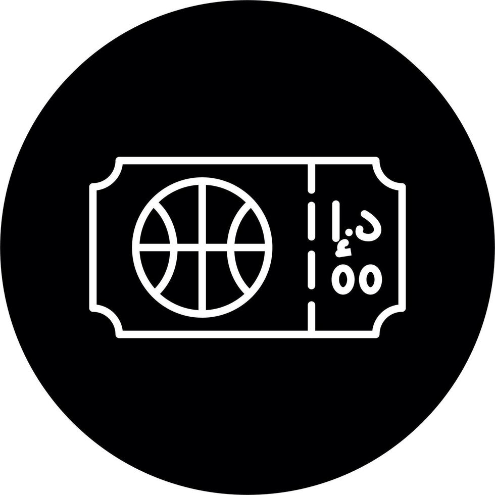 Basketball Ticket Vector Icon