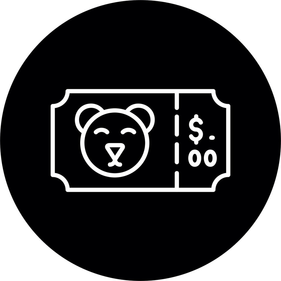 Zoo Ticket Vector Icon