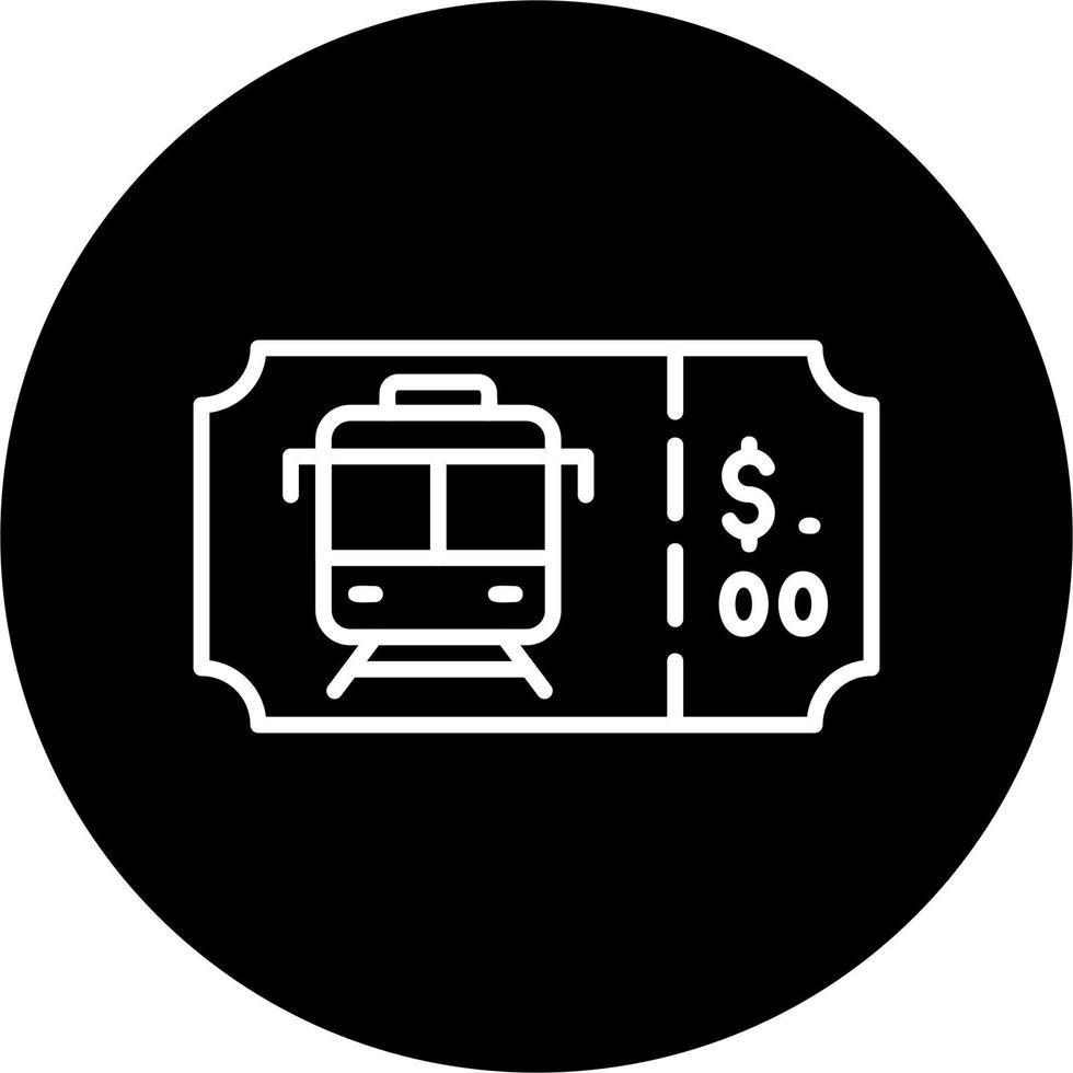 Metro Ticket Vector Icon