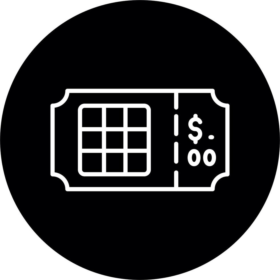 Lottery Ticket Vector Icon