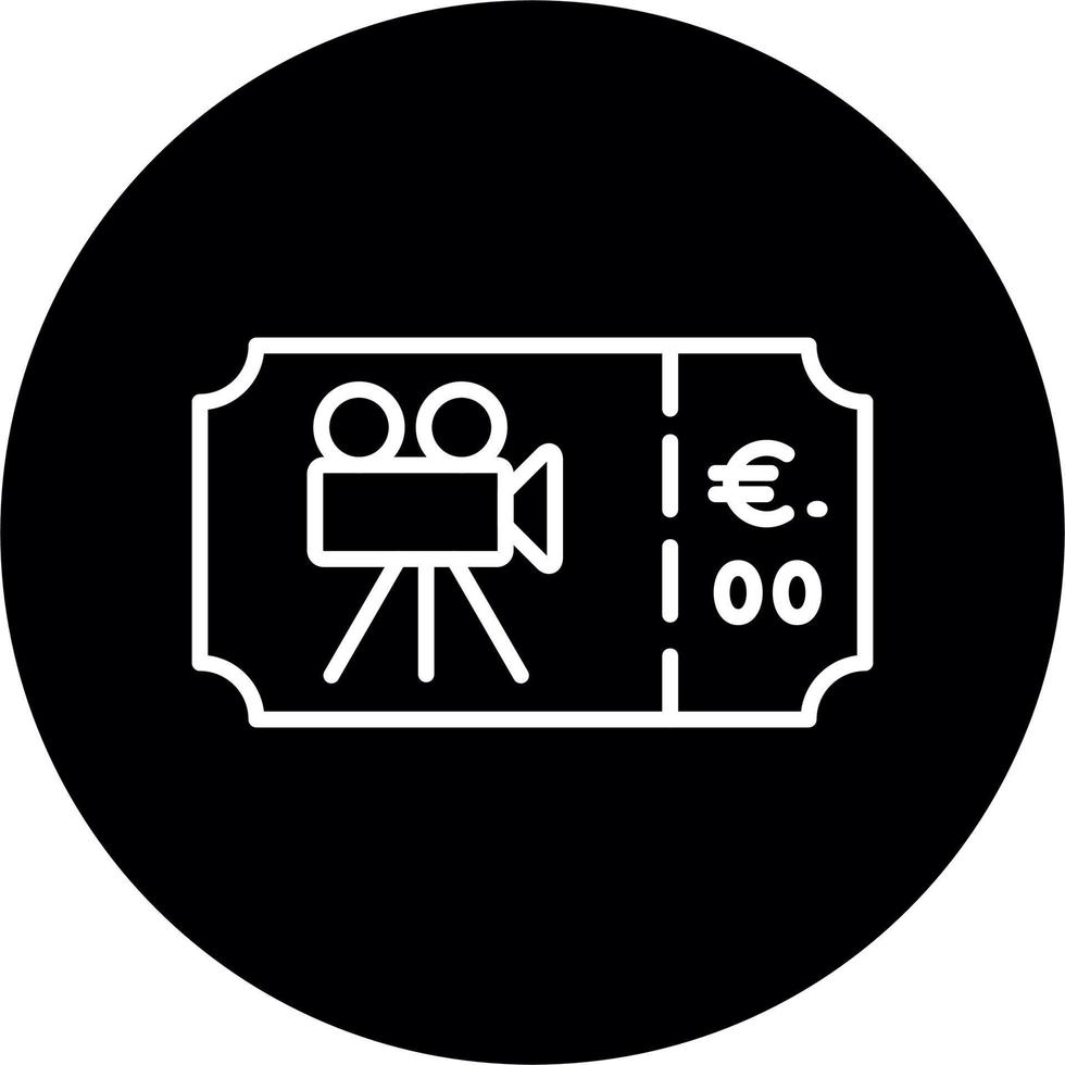 icono de vector de entrada de cine