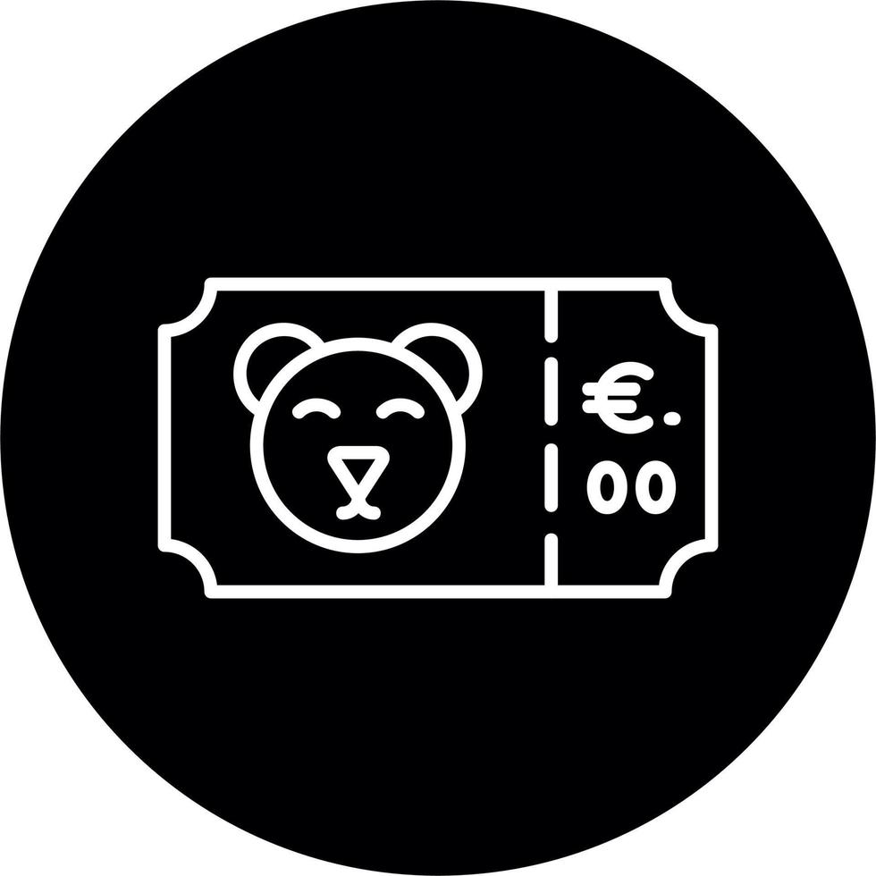 Zoo Ticket Vector Icon