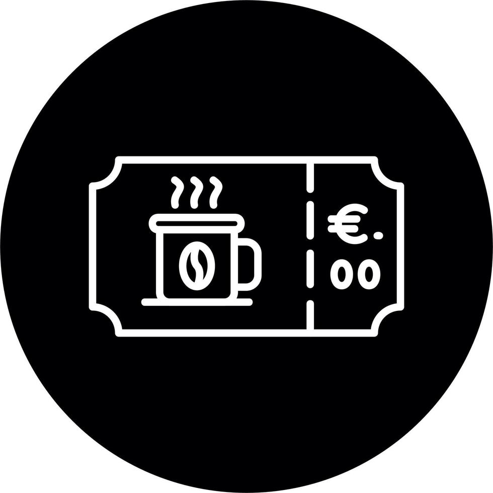 café boleto vector icono