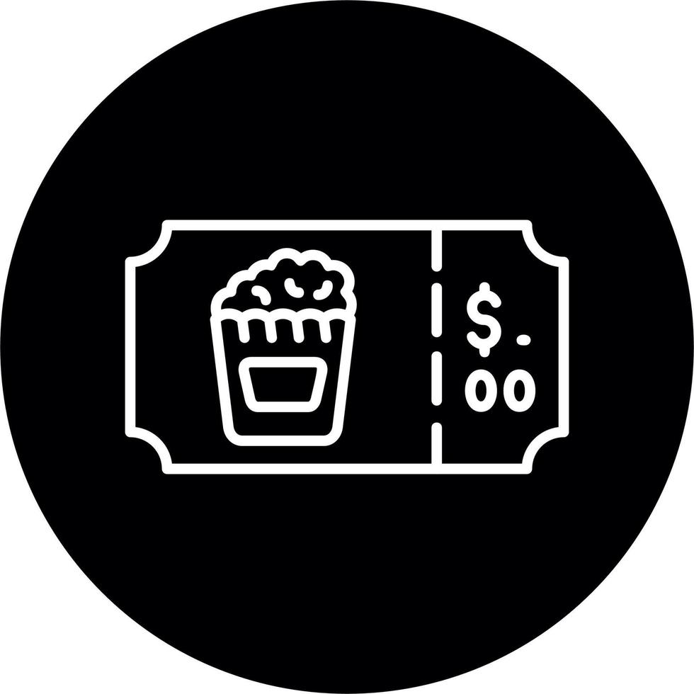 Popcorn Ticket Vector Icon