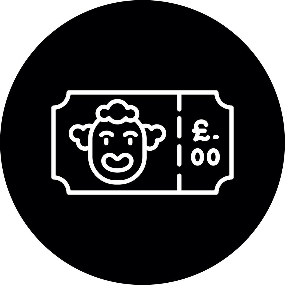 Circus Ticket Vector Icon