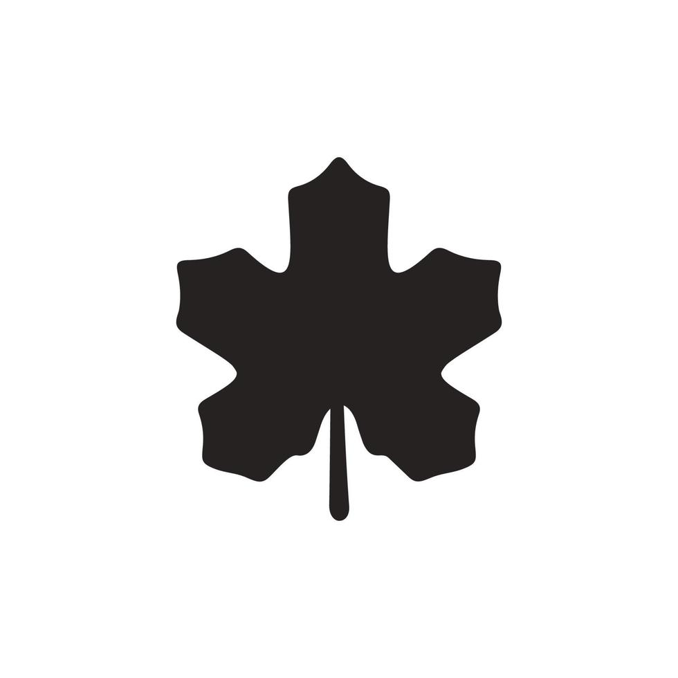 leaves icon solid, glyph, black. vector