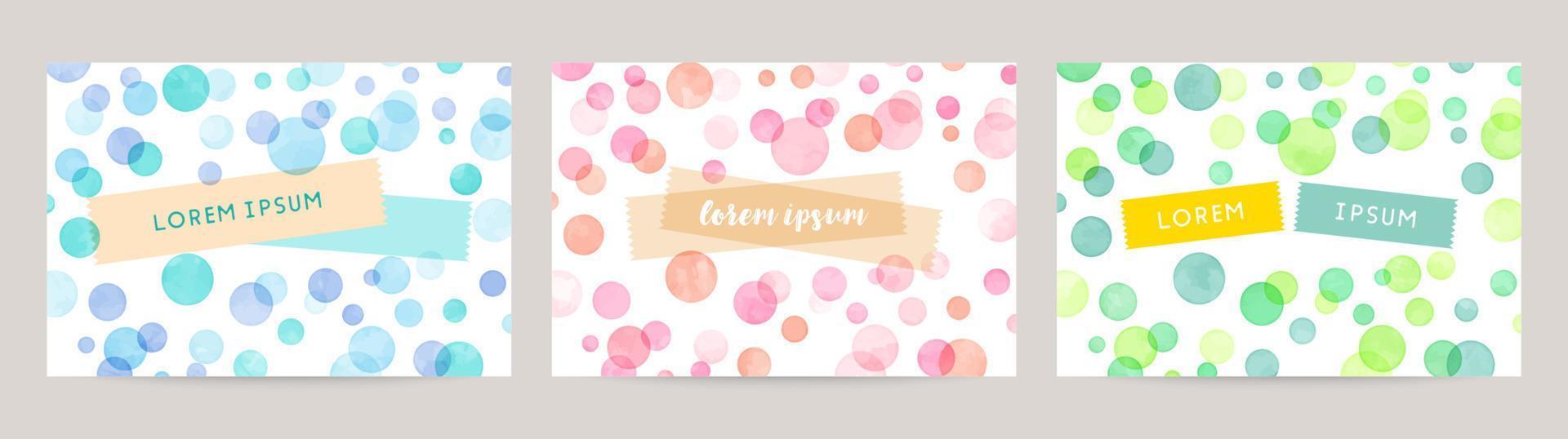 watercolor vector dot background set