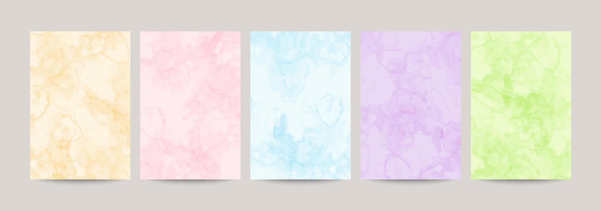 colorful watercolor vector background set