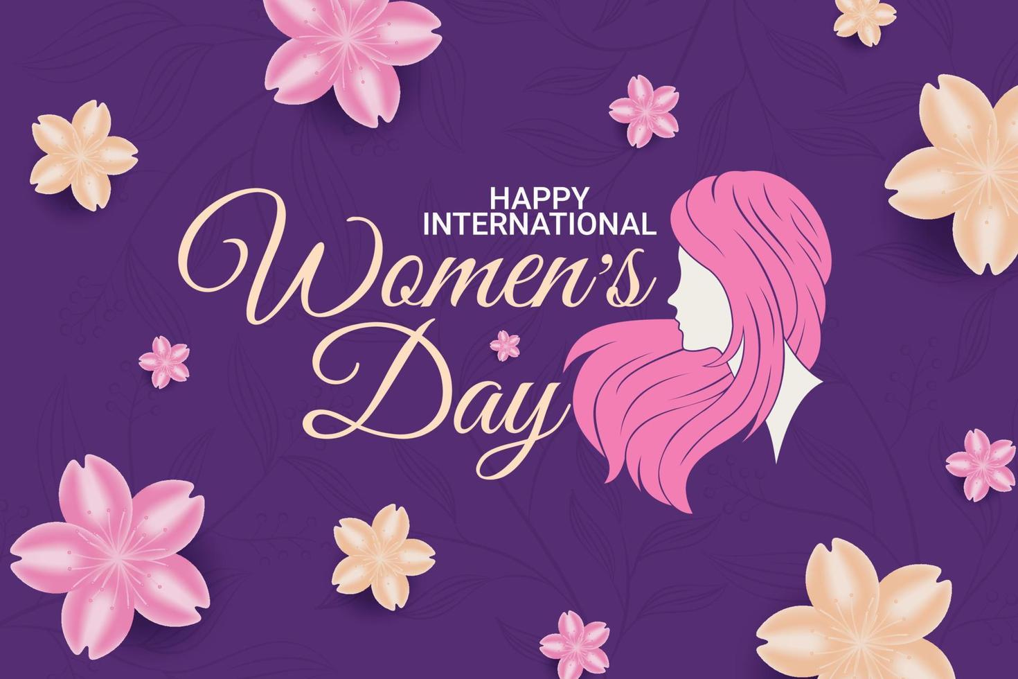 International Women's Day greeting template for background, banner ...