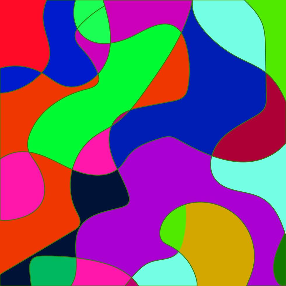square design template with fluid colorful abstract vector