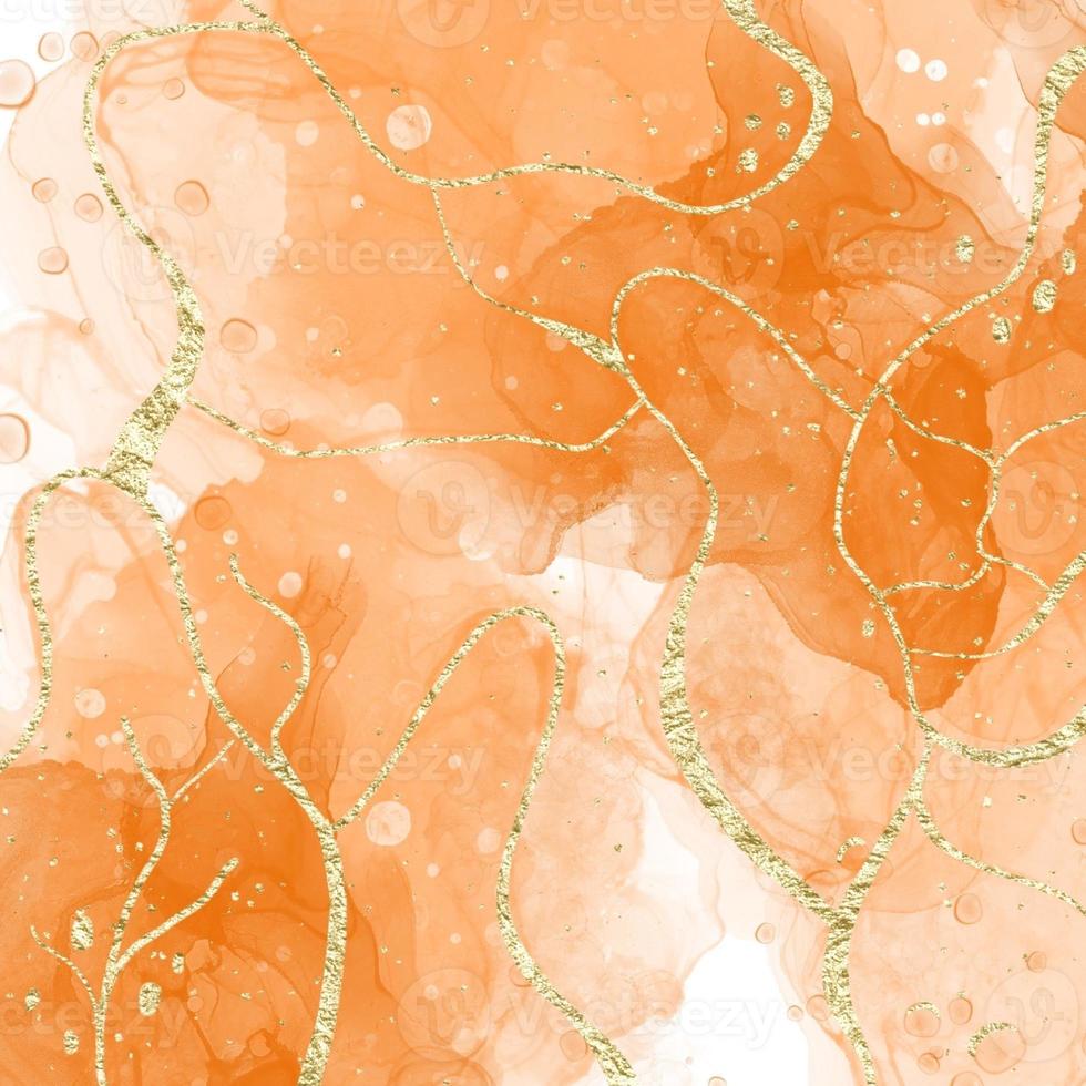 background, orange, watercolor, gold, watercolour 20551815 Stock Photo