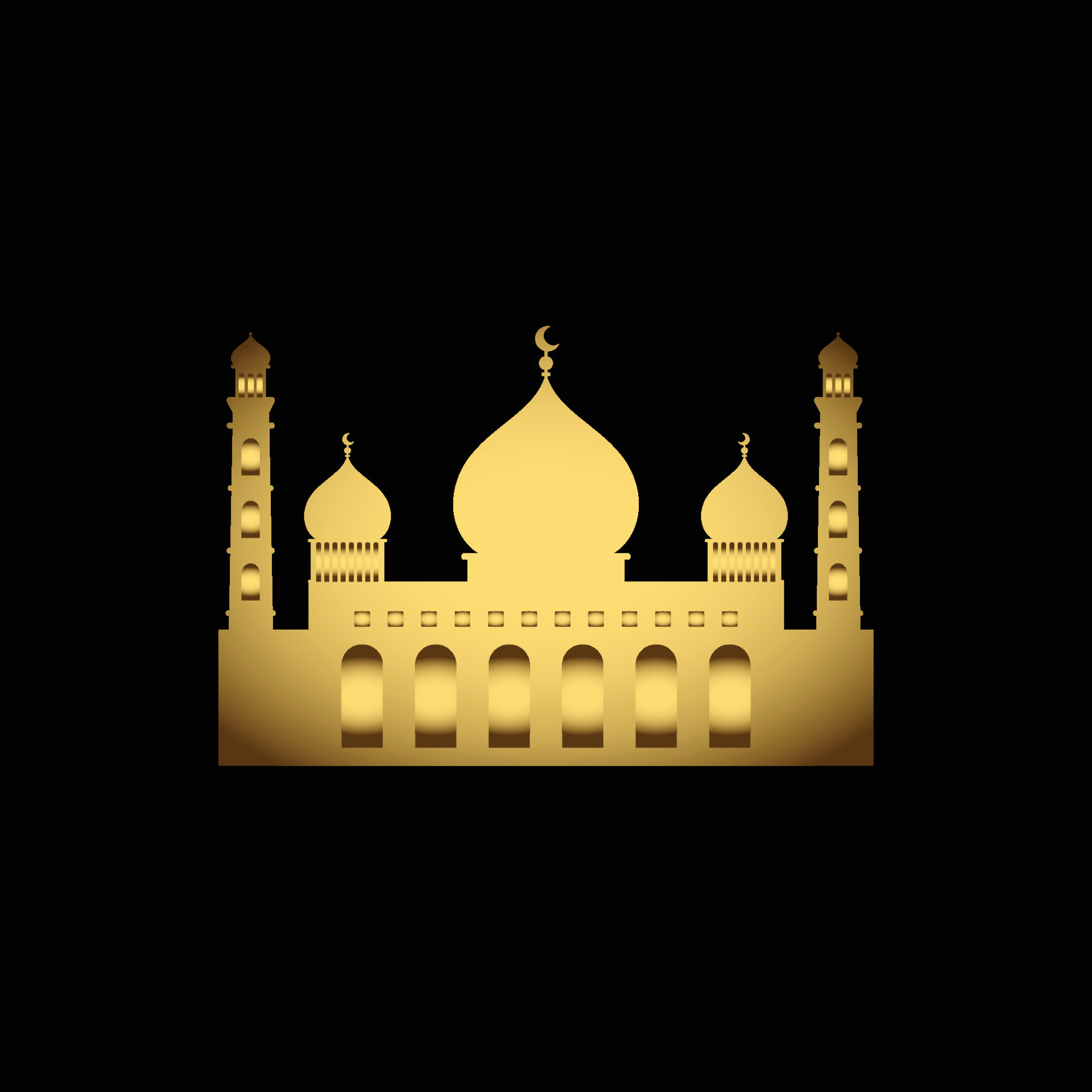 golden Islamic mosque vector design 20551889 Vector Art at Vecteezy