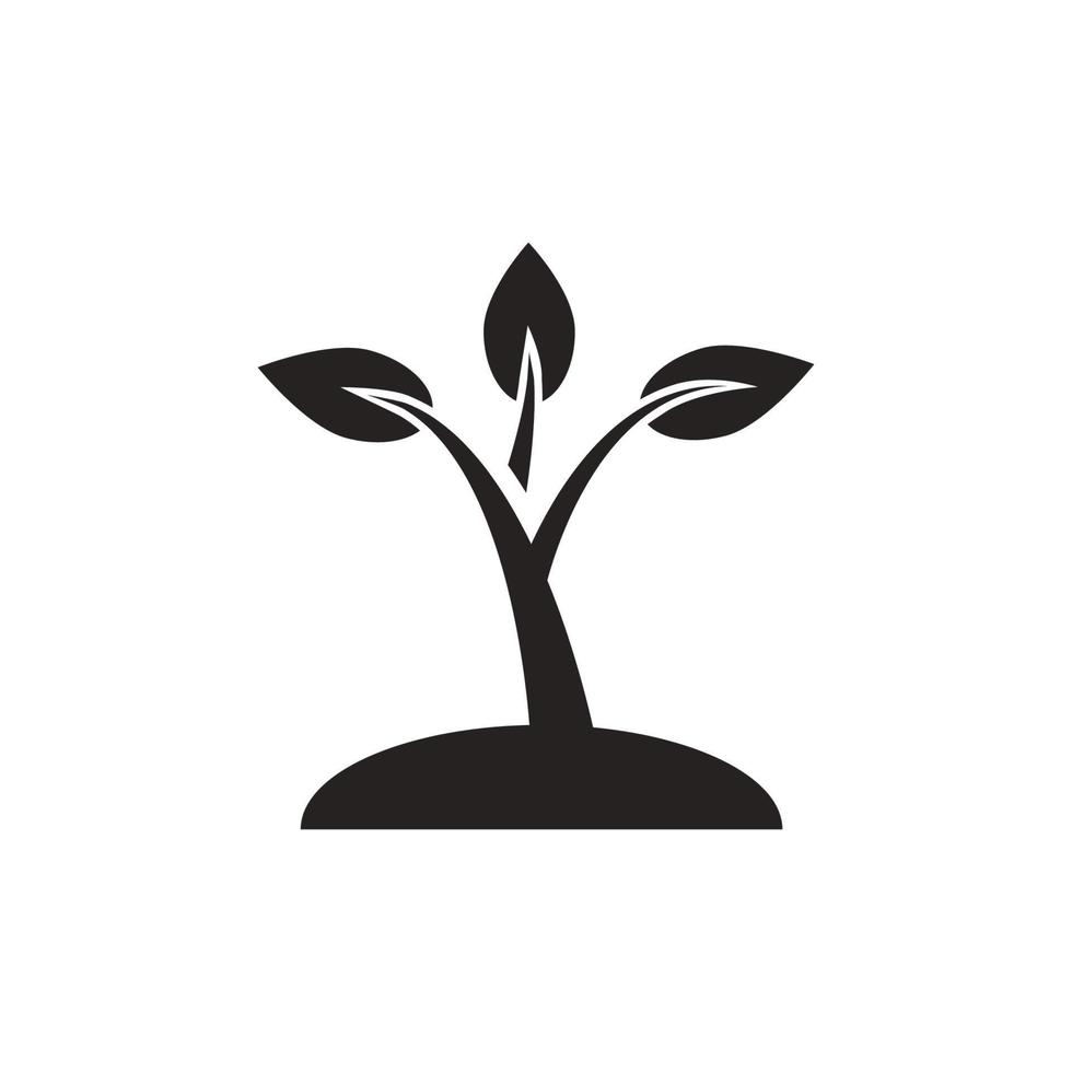 leaves icon solid, glyph, black. vector