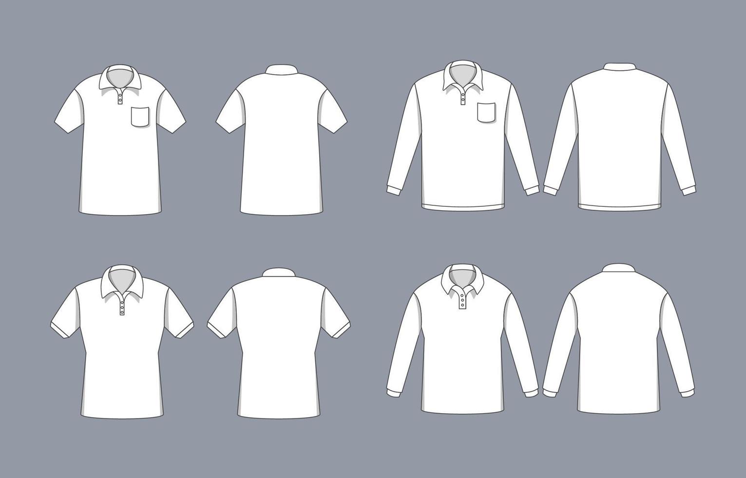 White Polo Outline Mock Up Template 20552036 Vector Art at Vecteezy