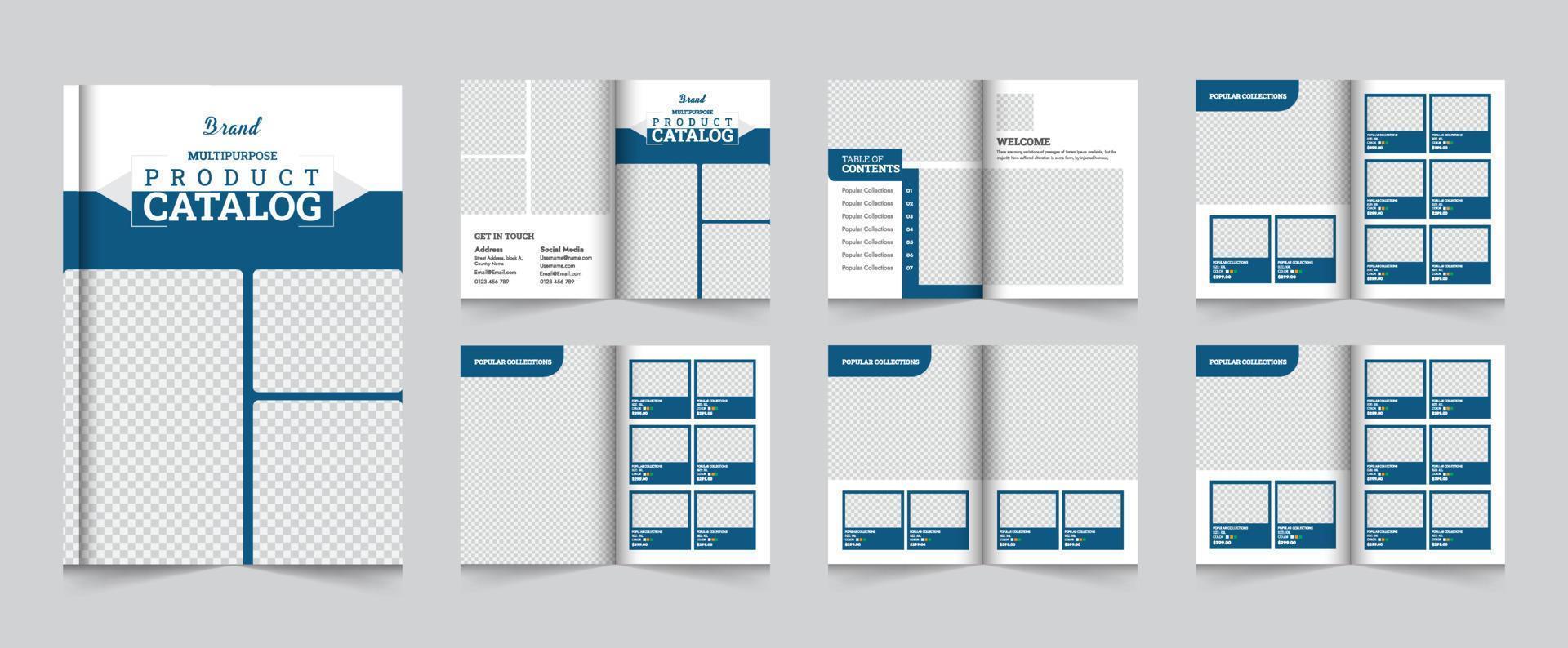 modern a4 product catalog design template layout or company product catalog design. vector