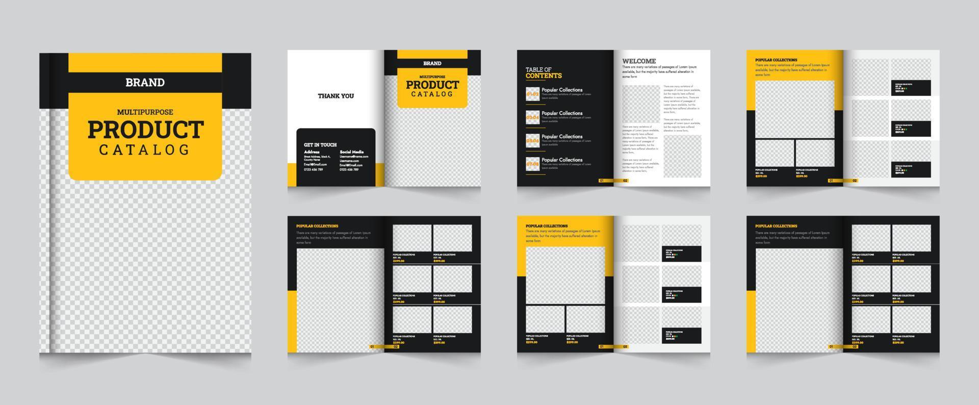 modern a4 Multipurpose product catalog design template, Print ready Product catalog design template layout vector