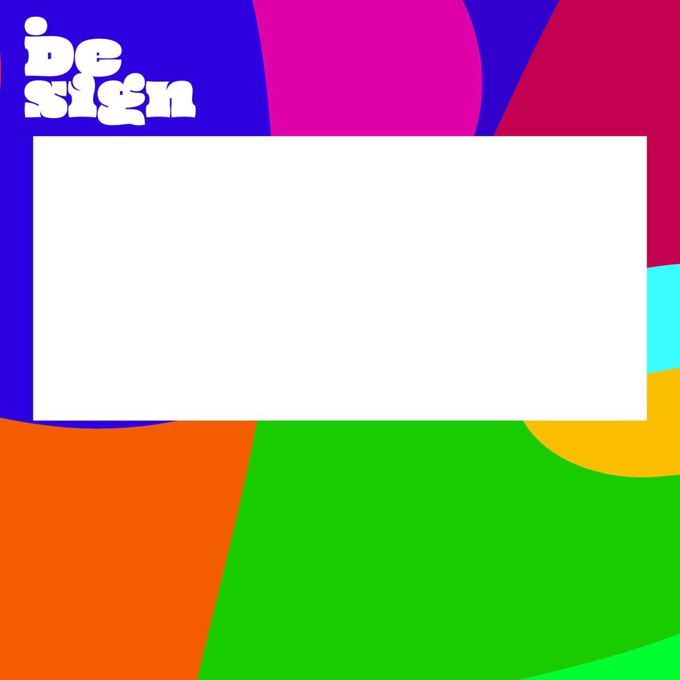social media post design template with fluid colorful abstract, square. vector
