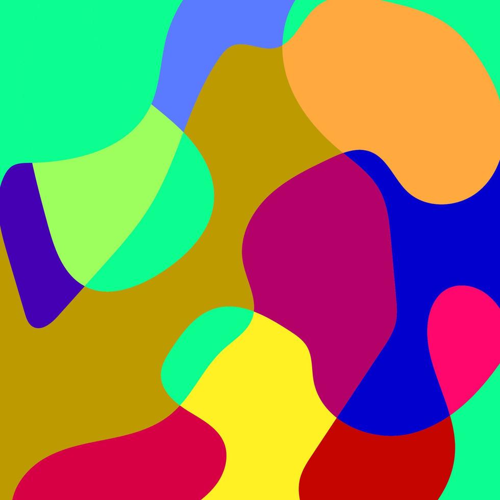 square design template with fluid colorful abstract vector