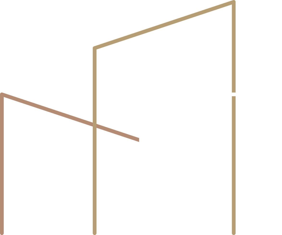 Modern Architecture Logo Outline Vector Illustration