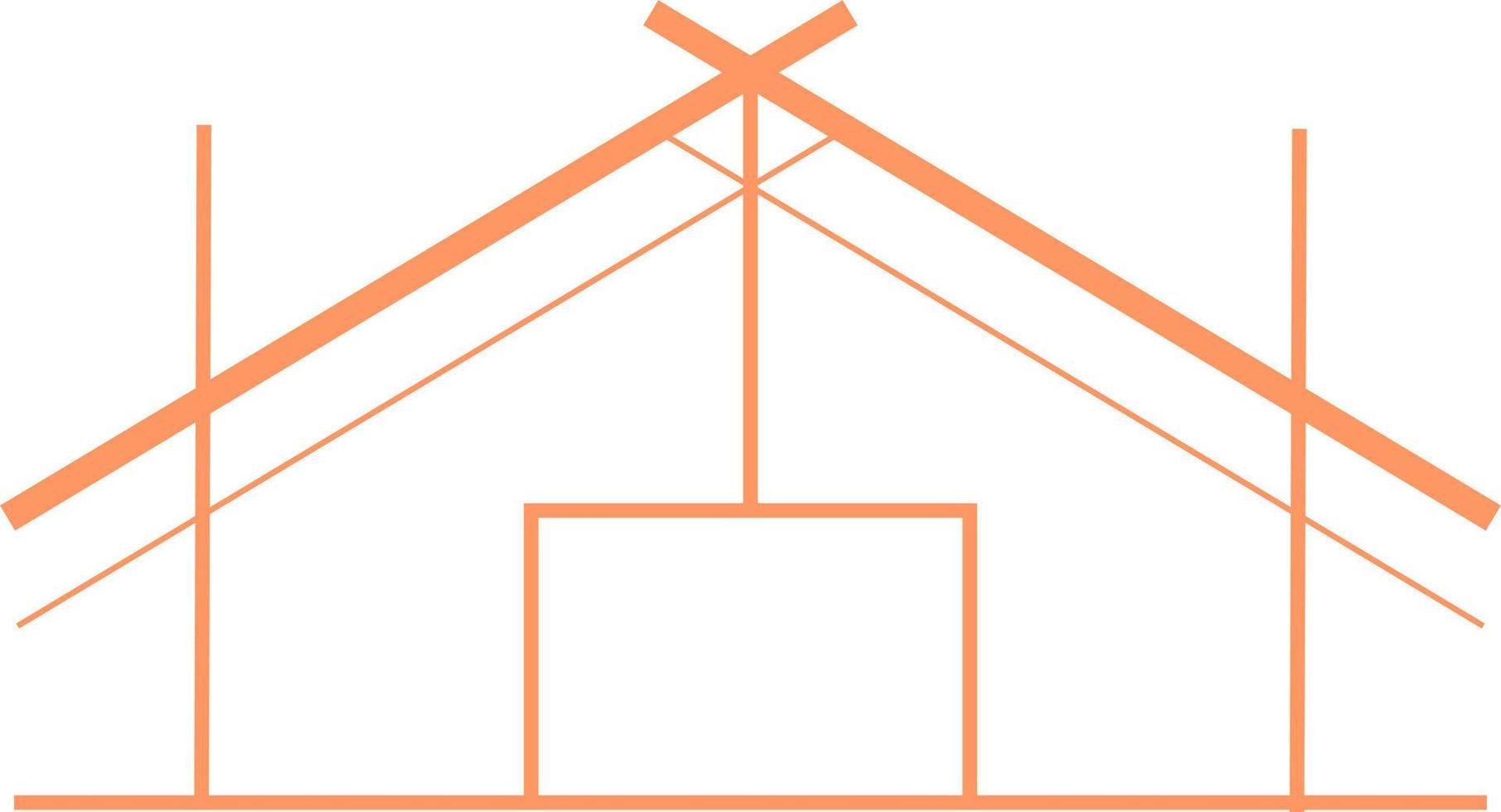 Modern Architecture Logo Outline Vector Illustration