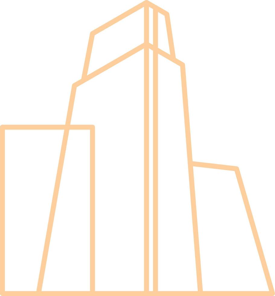 Modern Architecture Logo Outline Vector Illustration