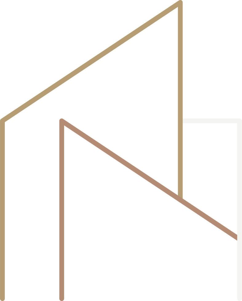 Modern Architecture Logo Outline Vector Illustration