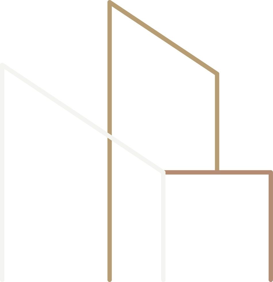Modern Architecture Logo Outline Vector Illustration
