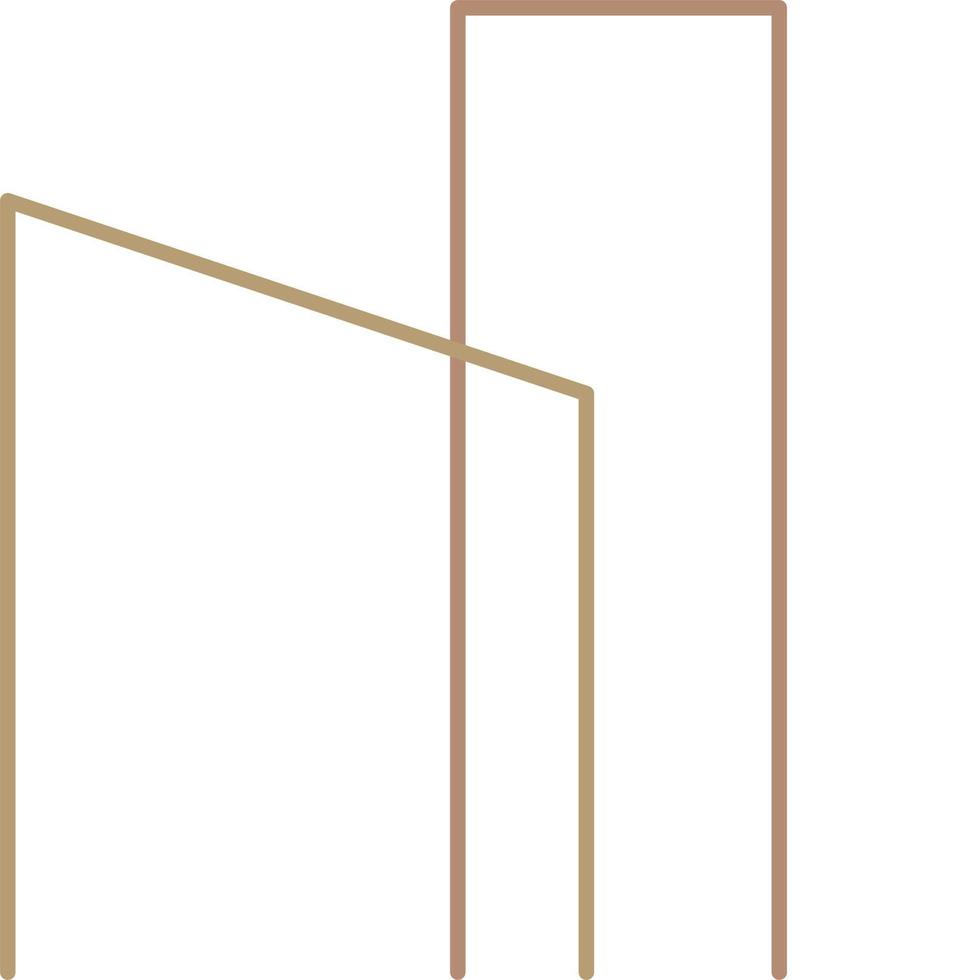 Modern Architecture Logo Outline Vector Illustration