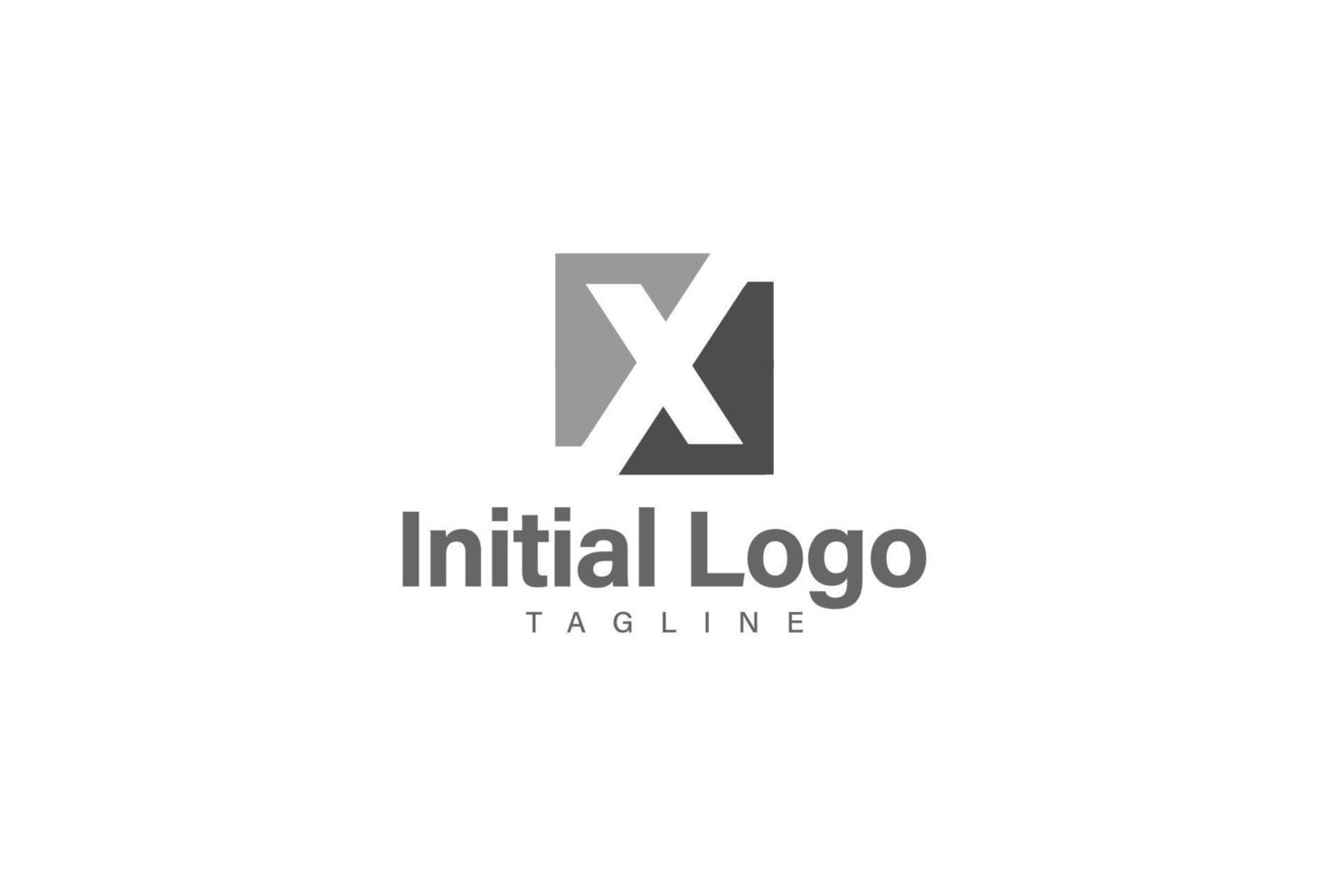 initial letter X logo design vector