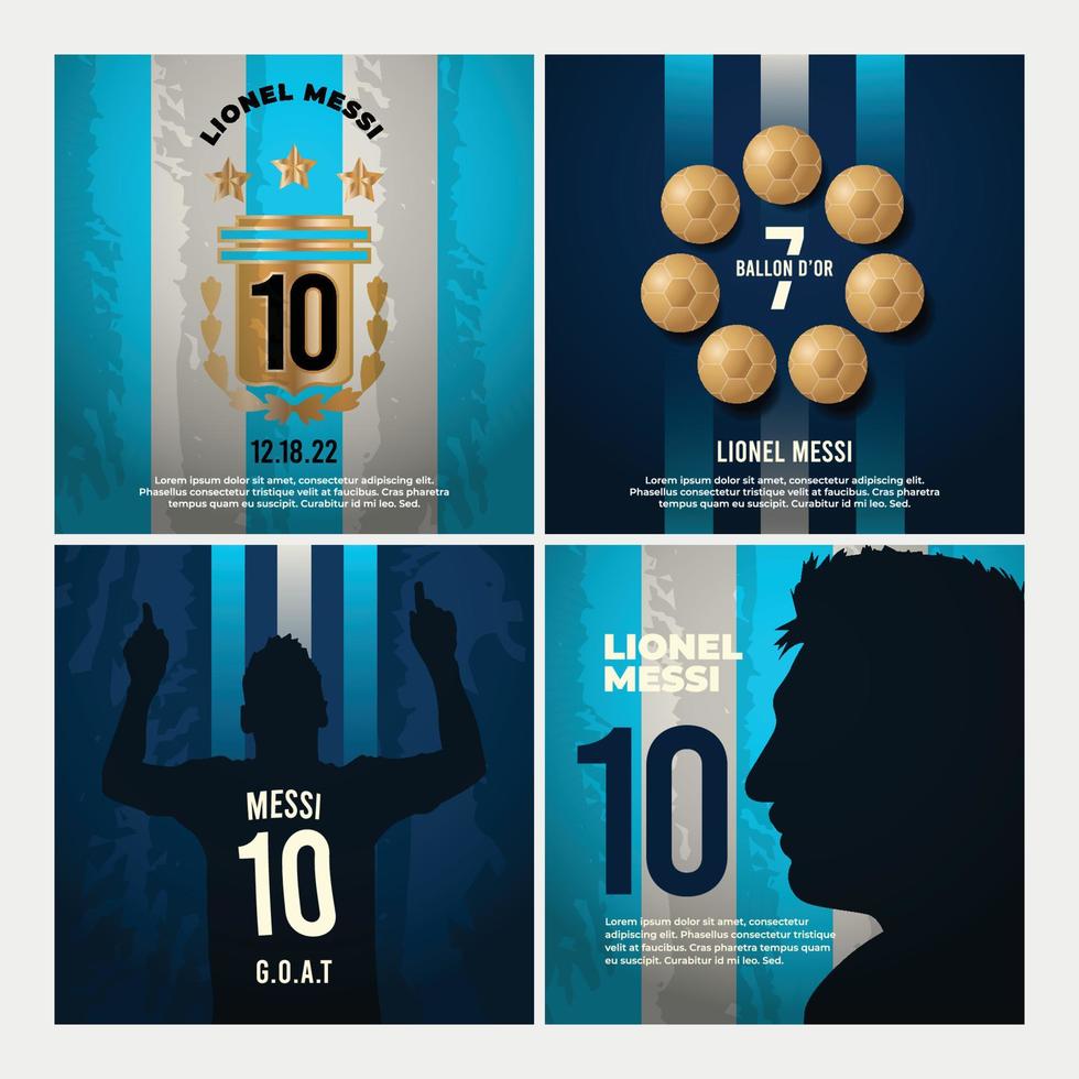Soccer Player Greatest Of All Time Social Media Post vector