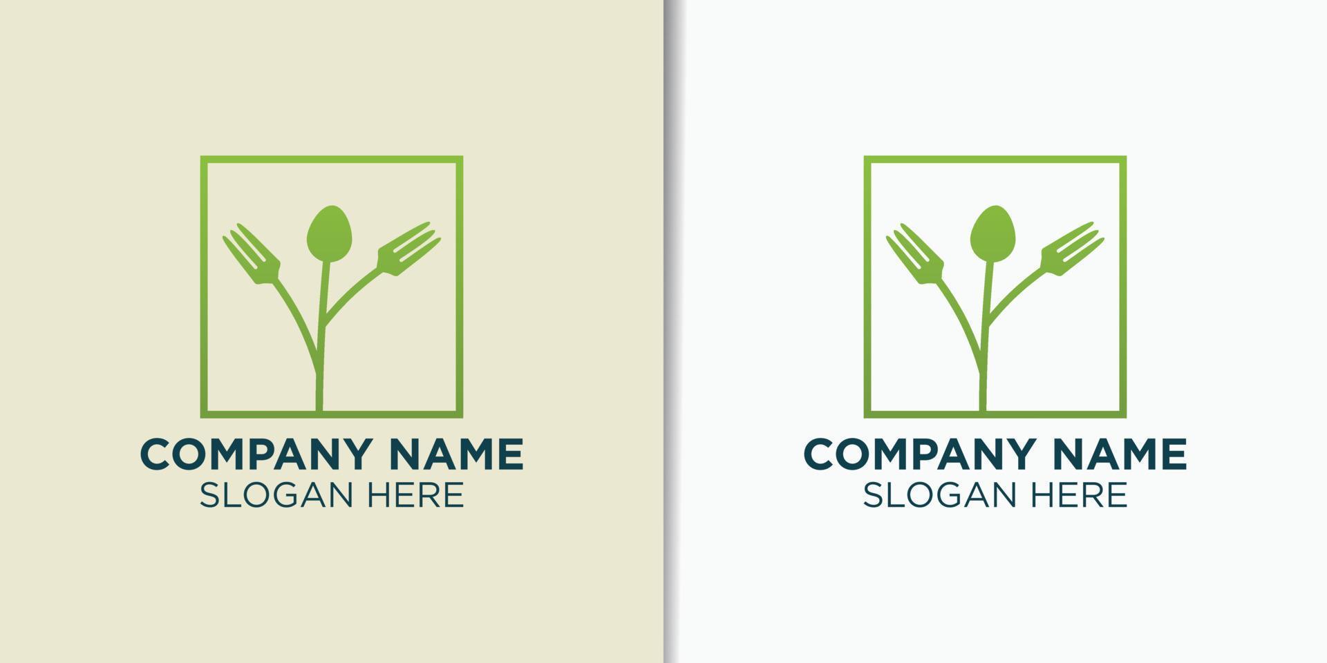 fresh food logo design vector, restaurant logo template vector