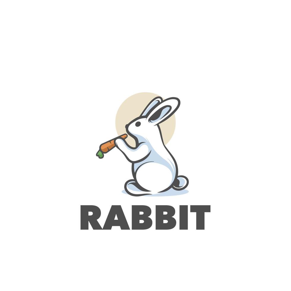 Rabbit mascot simple vector