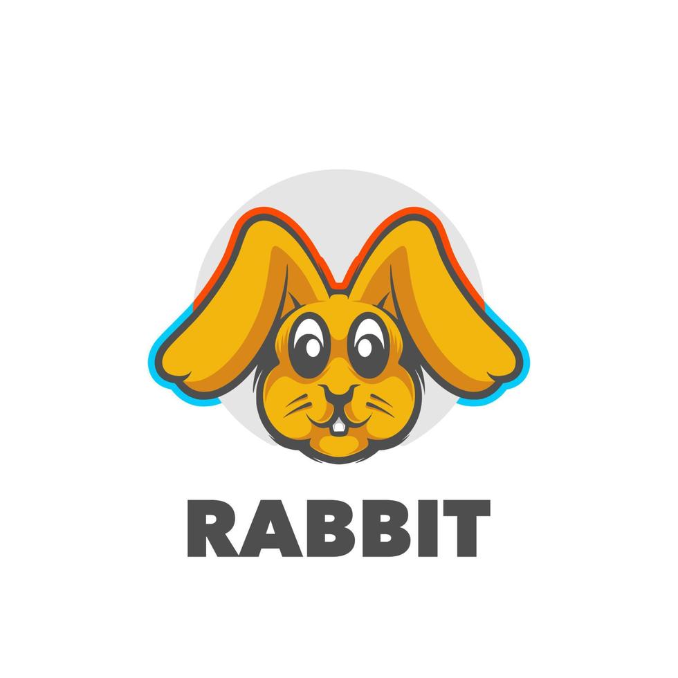 Rabbit head mascot vector