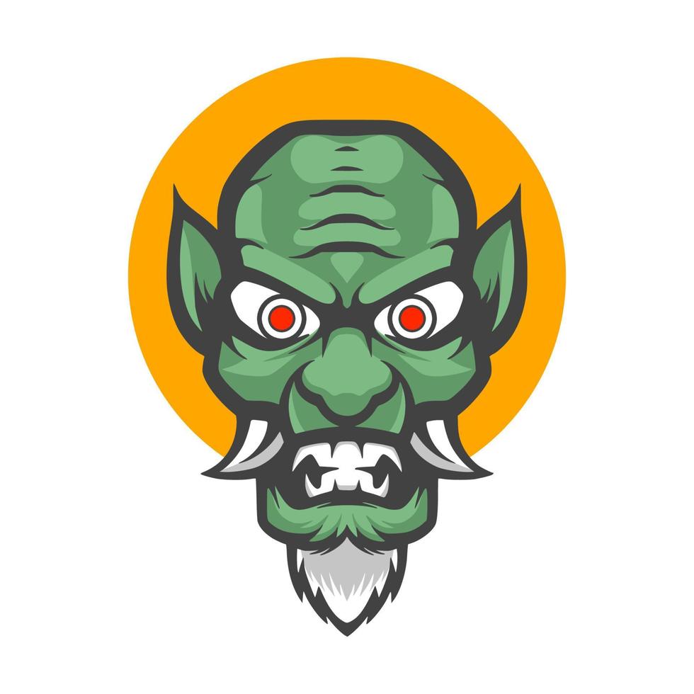 Old devil green vector
