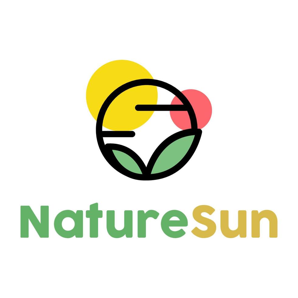 Sun flower logo vector